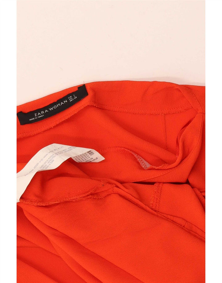 Bluzka damska Zara Top UK 14 Large czerwona wiskoza