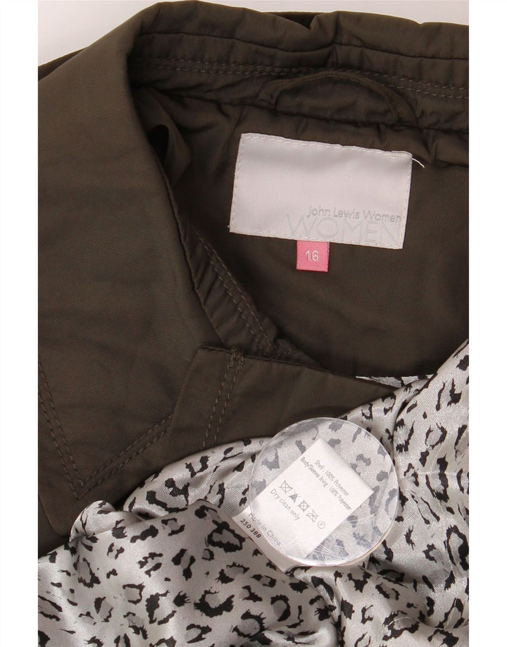 JOHN LEWIS Damski trencz UK 16, duży, khaki, poliester