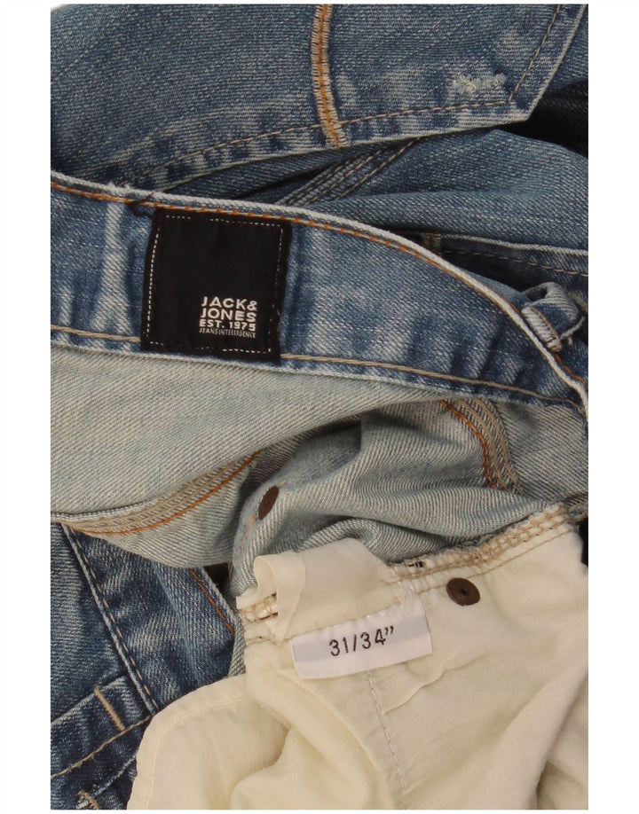Męskie proste dżinsy Jack & Jones W31 L30 niebieskie