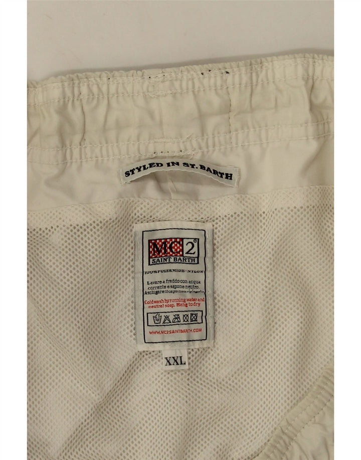 Męskie spodenki kąpielowe Saint Barth Graphic 2XL Biały poliamid