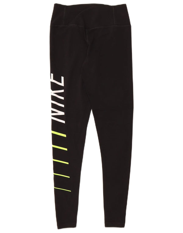 Damskie legginsy Nike Dri Fit Graphic UK 4 XS, czarne, bawełniane
