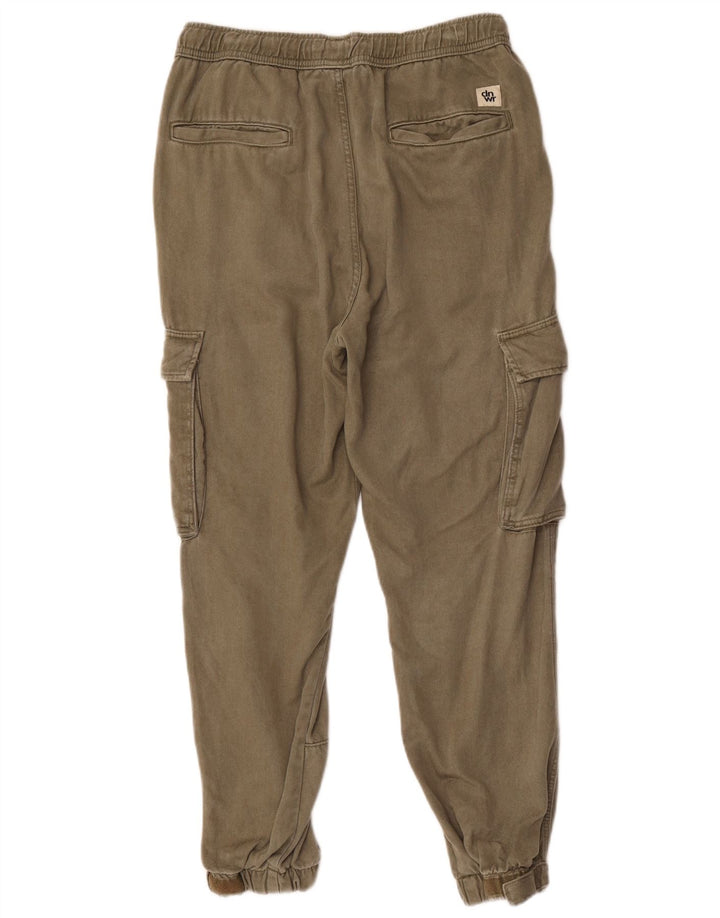 Męskie spodnie dresowe Zara Cargo, średnie W31 L26 Khaki Lyocell