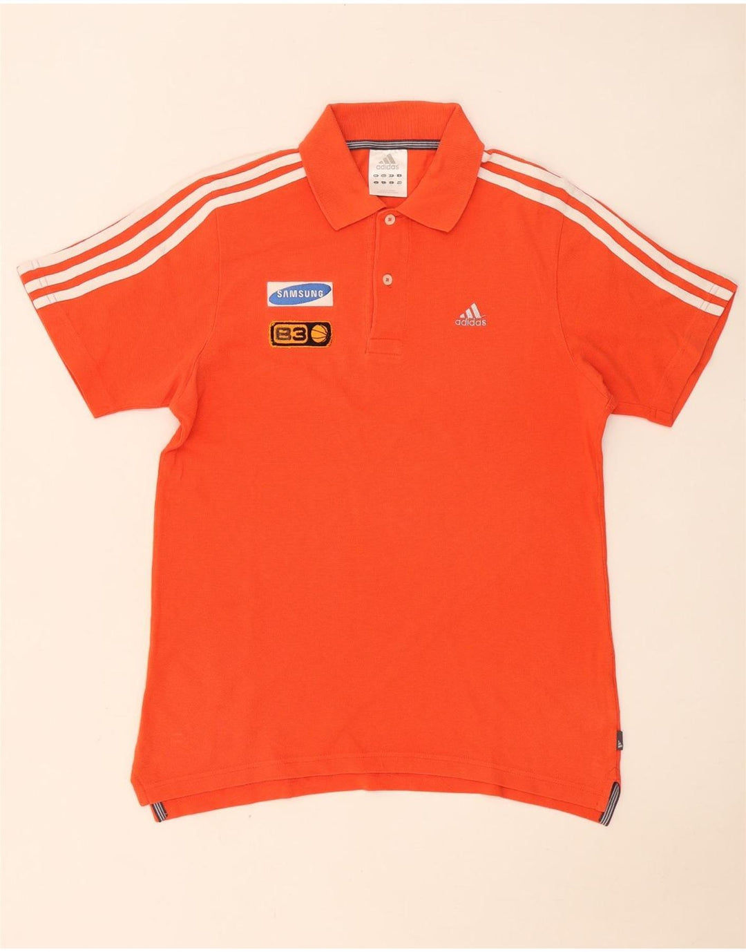 Męska koszulka polo Adidas, mała, pomarańczowa, bawełniana