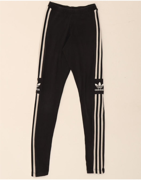 Damskie legginsy Adidas Graphic UK 4 XS, czarne, bawełniane