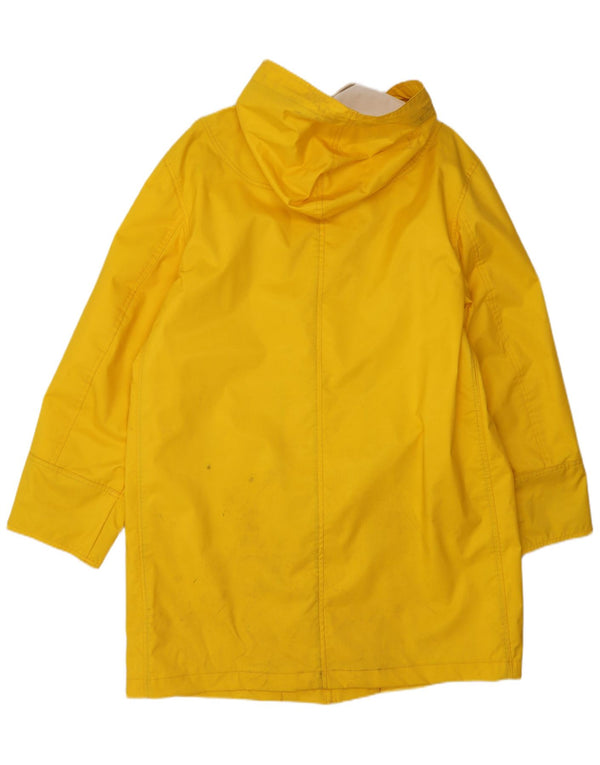 Vintage męski płaszcz przeciwdeszczowy z kapturem UK 42 XL żółty