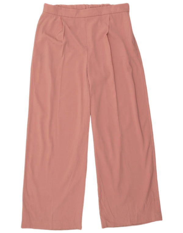 Marks & Spencer Damskie spodnie z szerokimi nogawkami i wysokim stanem UK 20 2XL W36 L33 Różowe