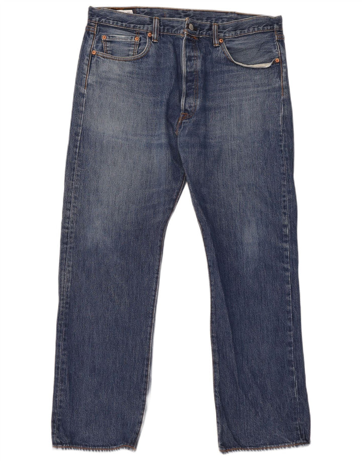 Męskie jeansy Levi's 501 Straight W38 L30 Niebieskie bawełniane