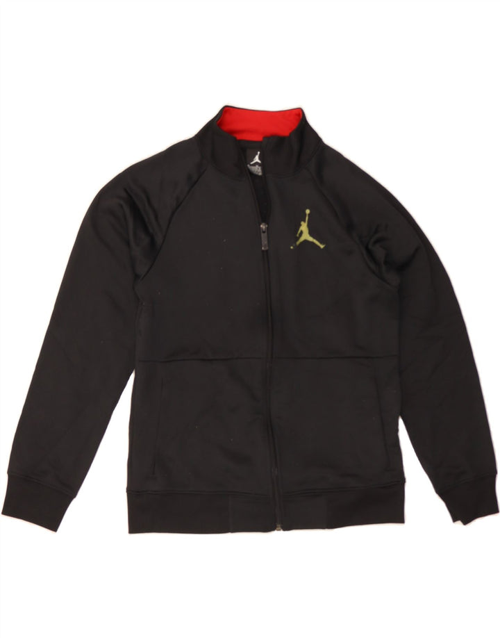 JORDAN Boys Tracksuit Top Jacket 10-11 Years Medium Black Polyester Vintage Jordan and Second-Hand Jordan from Messina Hembry 