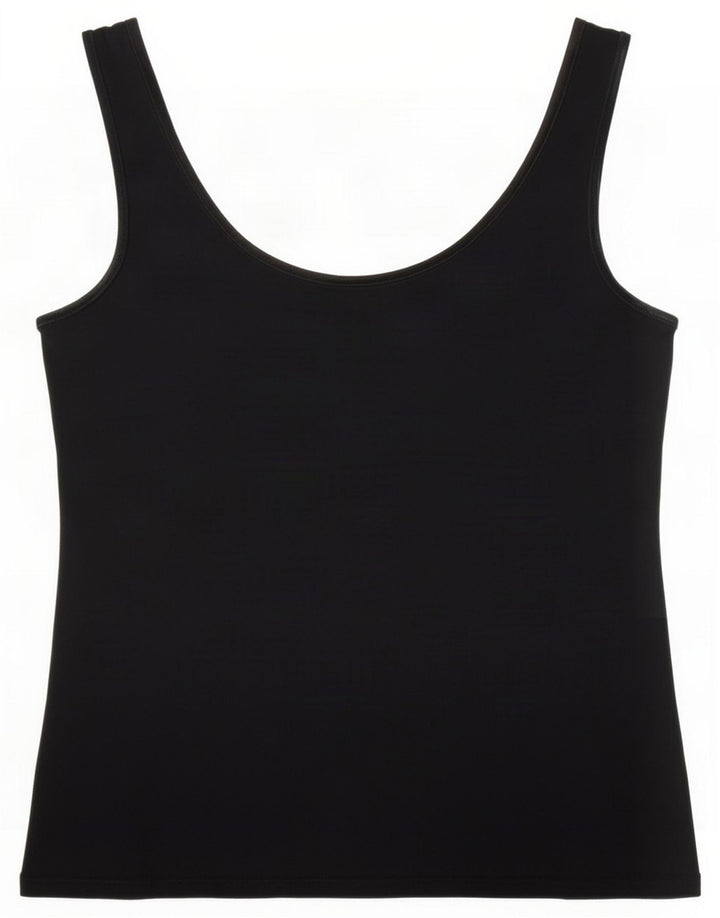 Damski top na ramiączkach bez rękawów Oasis UK 12 Medium Black Wiskoza