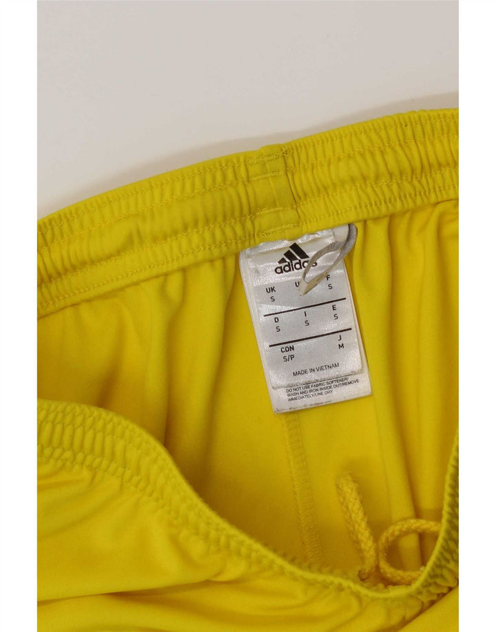 Męskie spodenki sportowe Adidas Climalite, małe, żółte, poliestrowe