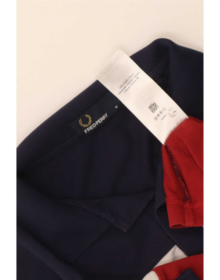 Męska koszulka polo Fred Perry, średnia, wielobarwna bawełna z blokami kolorów