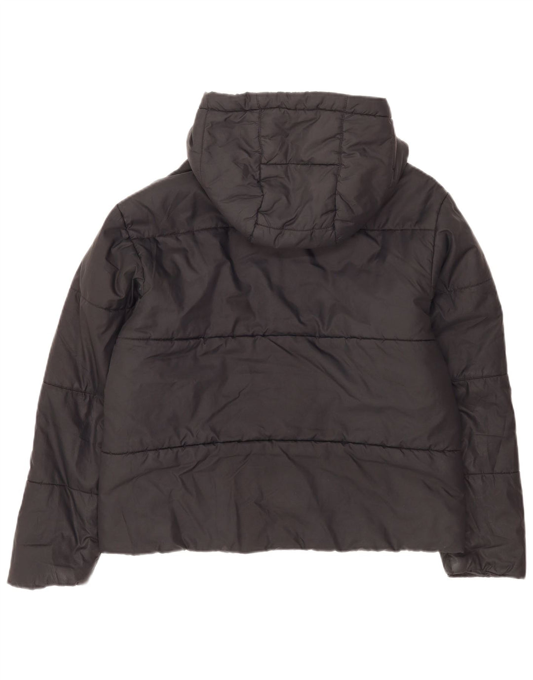 Damska dwustronna wyściełana kurtka z kapturem Nike UK 16, duża, czarna, poliestrowa