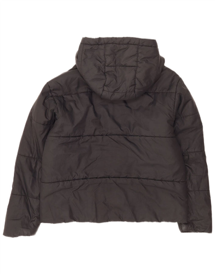 Damska dwustronna wyściełana kurtka z kapturem Nike UK 16, duża, czarna, poliestrowa