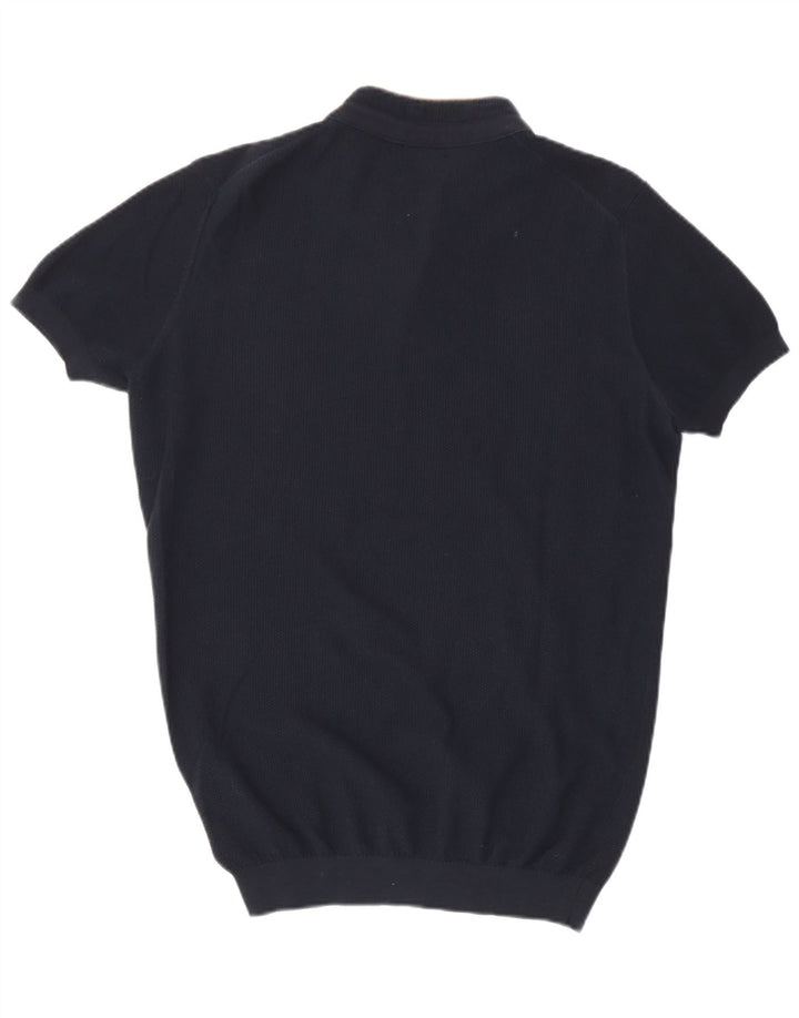 Męska koszulka polo Massimo Dutti, średnia, granatowa, bawełniana