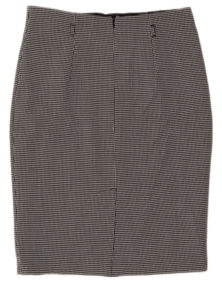 Marks & Spencer Damska spódnica ołówkowa UK 12 Medium W30 Czarny poliester w kratę