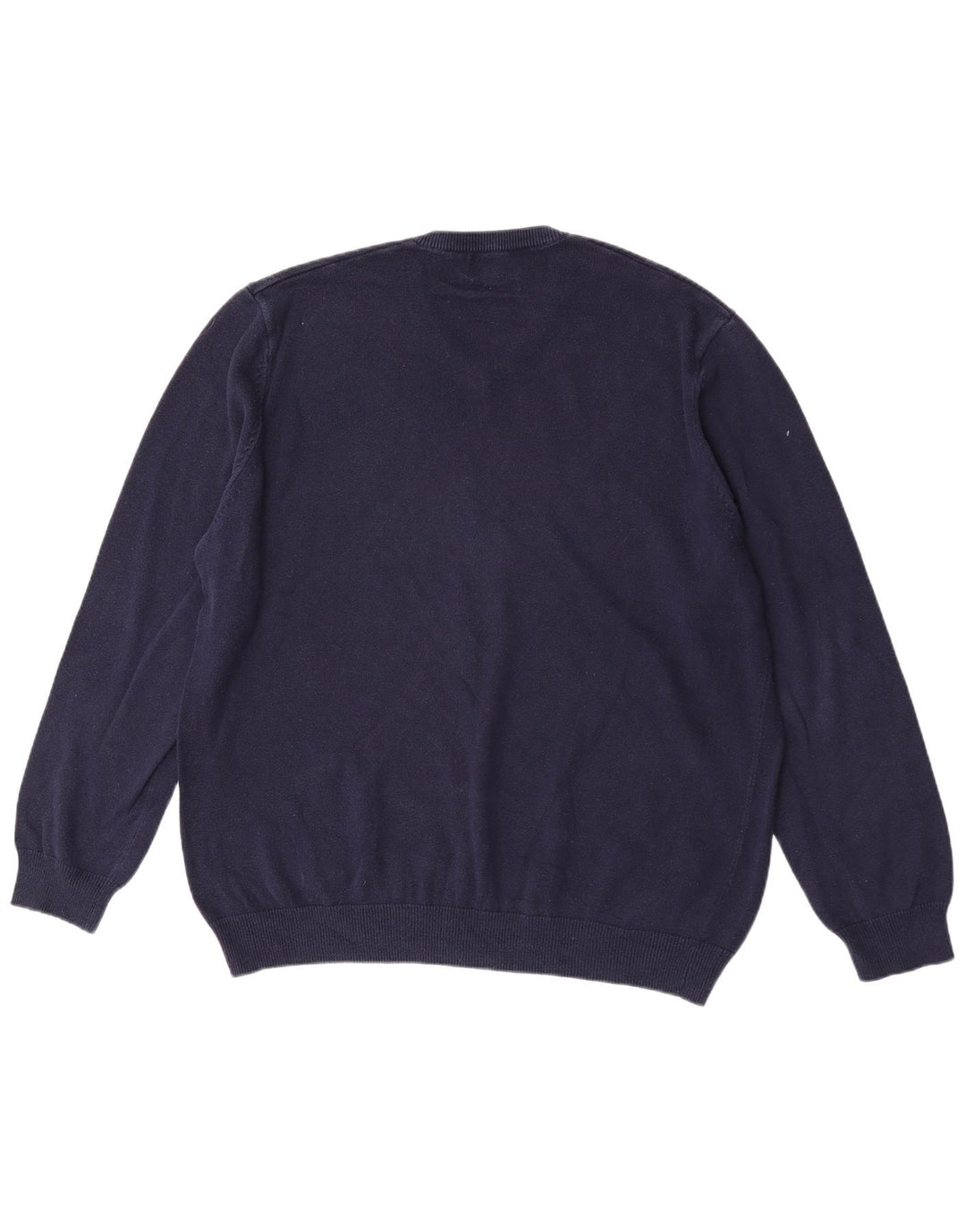 Marks & Spencer Męski sweter z dekoltem w kształcie litery V, 2XL, granatowy, bawełniany