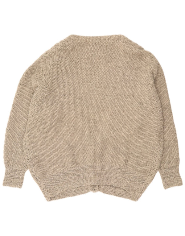 Vintage damski sweter oversize UK 16, duży, szary