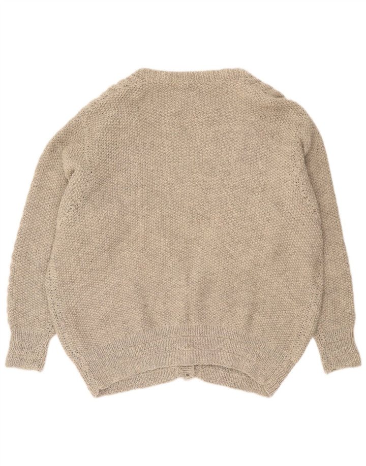 Vintage damski sweter oversize UK 16, duży, szary