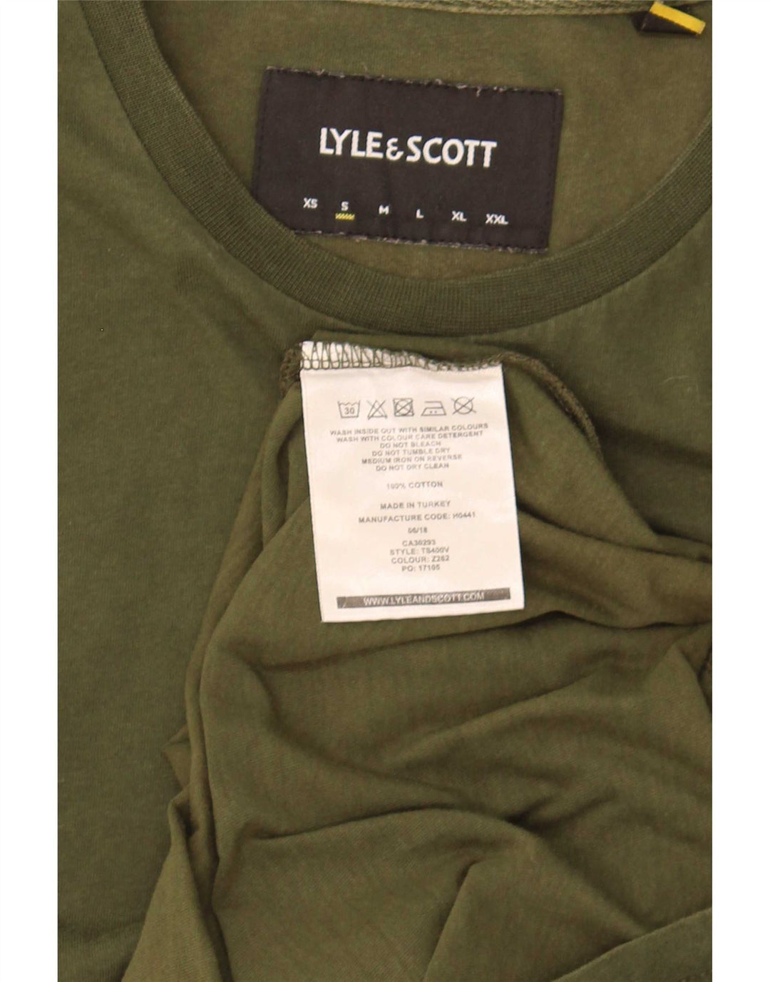 T-shirt męski Lyle & Scott, mały, bawełniany khaki