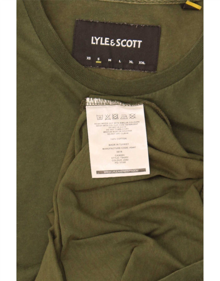 T-shirt męski Lyle & Scott, mały, bawełniany khaki