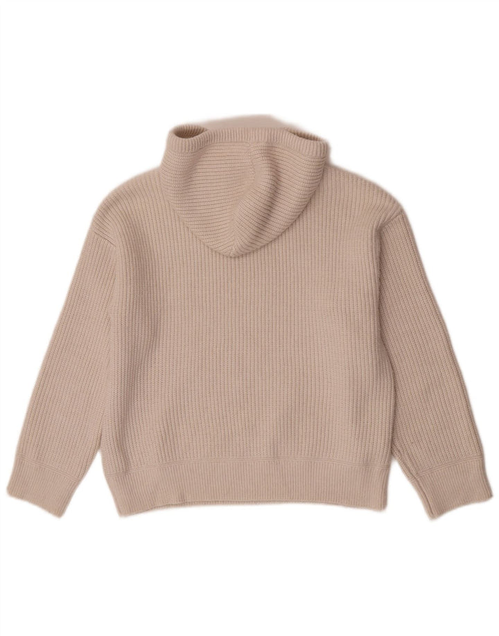 Marks & Spencer Damski sweter z kapturem, UK 14, średni beżowy poliester