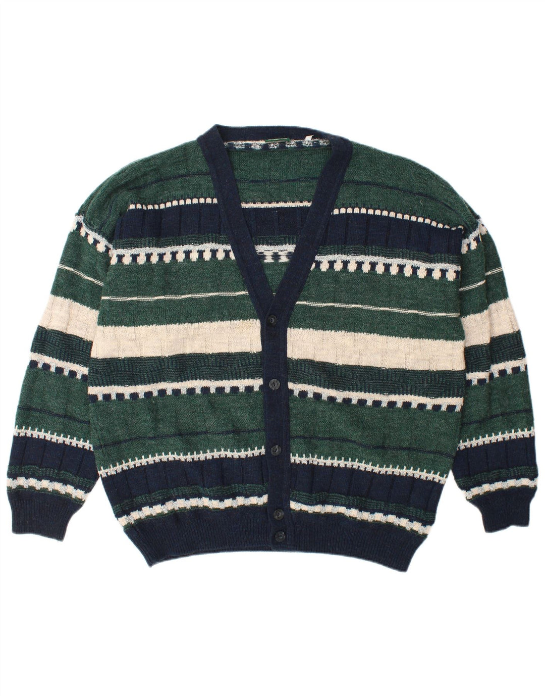Casualland Męski sweter rozpinany XL Wielokolorowe paski akrylowe
