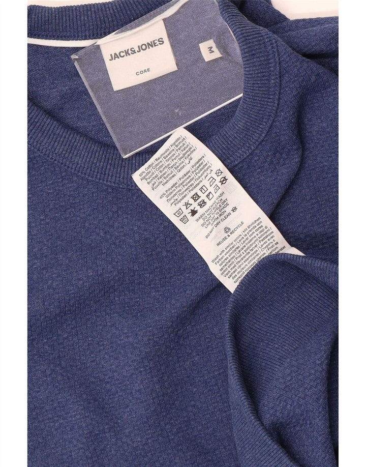 Męski sweter Jack & Jones, średnioniebieski, bawełniany