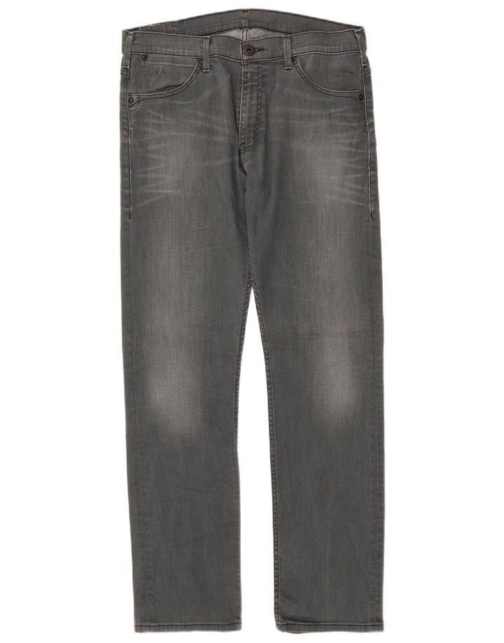 Męskie proste dżinsy Levi's W36 L34 Szara bawełna