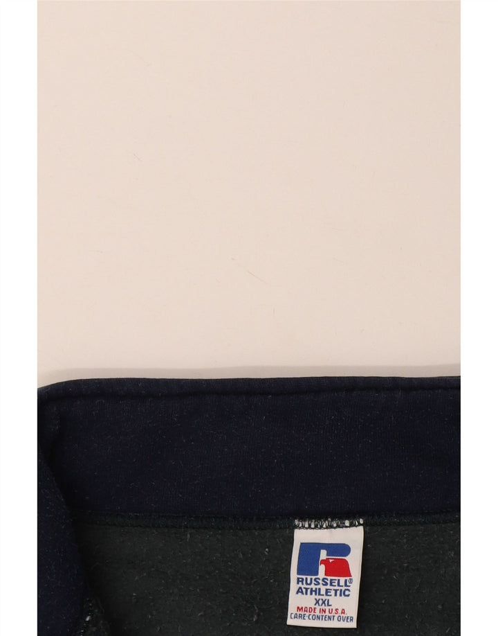 Męski sweter RUSSELL ATHLETIC z zamkiem błyskawicznym, 2XL, niebieski, bawełniany