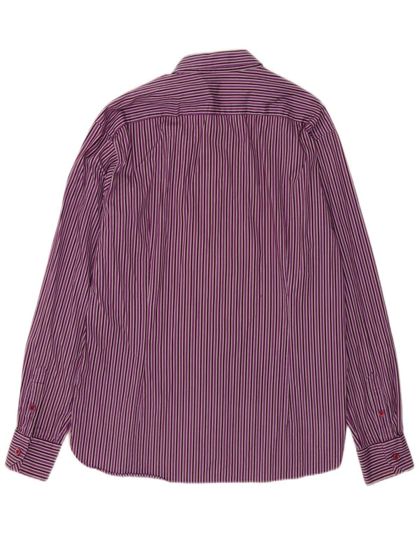 Koszula męska Ted Baker, rozmiar 5 XL, fioletowa, bawełniana w prążki