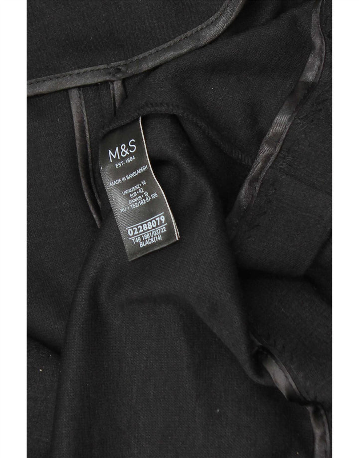 Marks & Spencer Damski płaszcz oversize UK 14, duży, granatowy, poliester