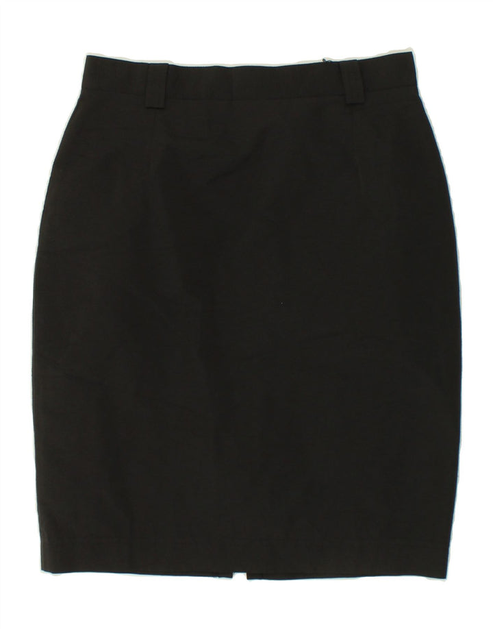 VINTAGE Womens Pencil Skirt W30 Medium Black Cotton Vintage Vintage and Second-Hand Vintage from Messina Hembry 