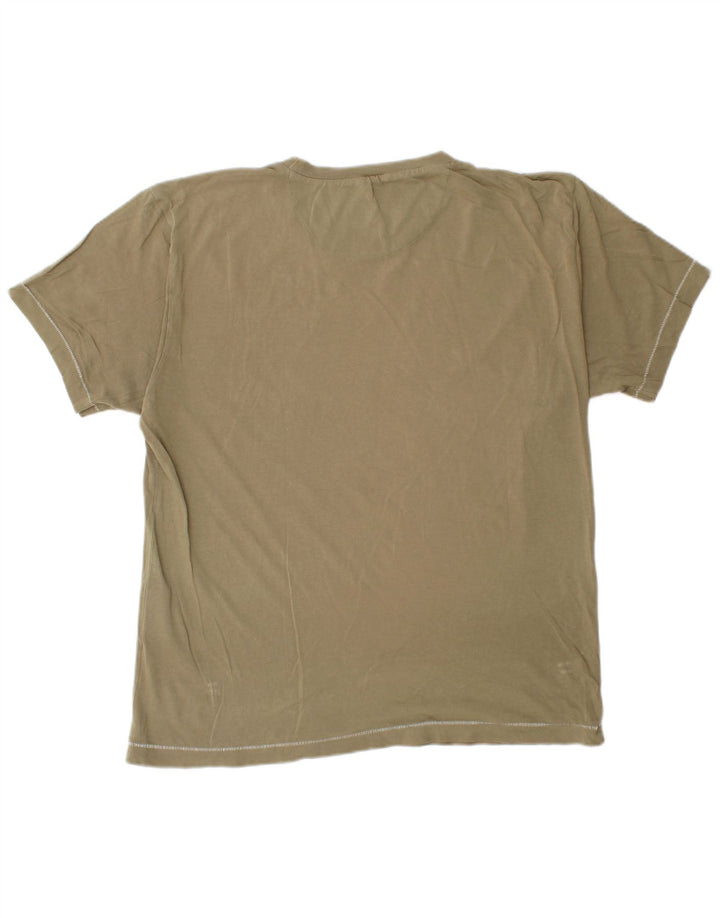 Męska koszulka z grafiką Champion Hawaii, średnia, bawełniana khaki