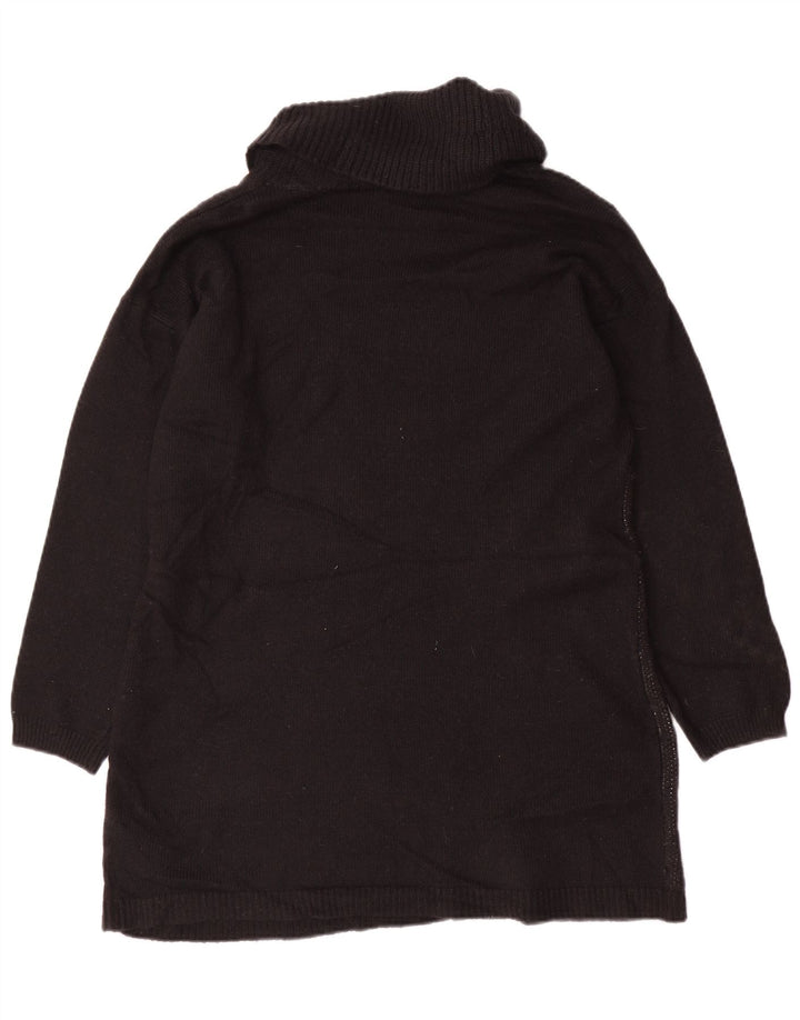 Marks & Spencer Damski sweter z golfem UK 14, średni czarny w kwiaty