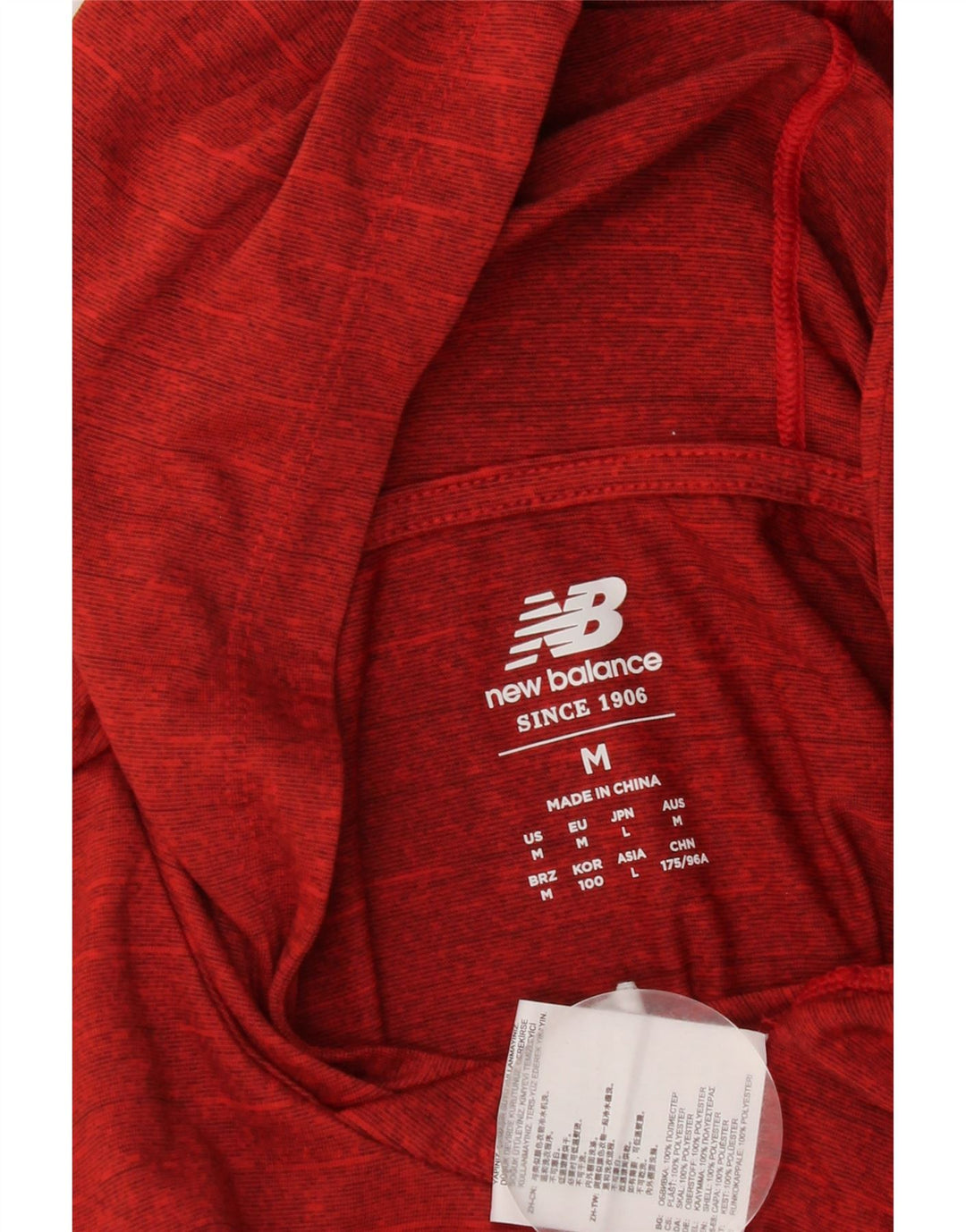 Damska bluza z kapturem New Balance UK 14, średni czerwony poliester