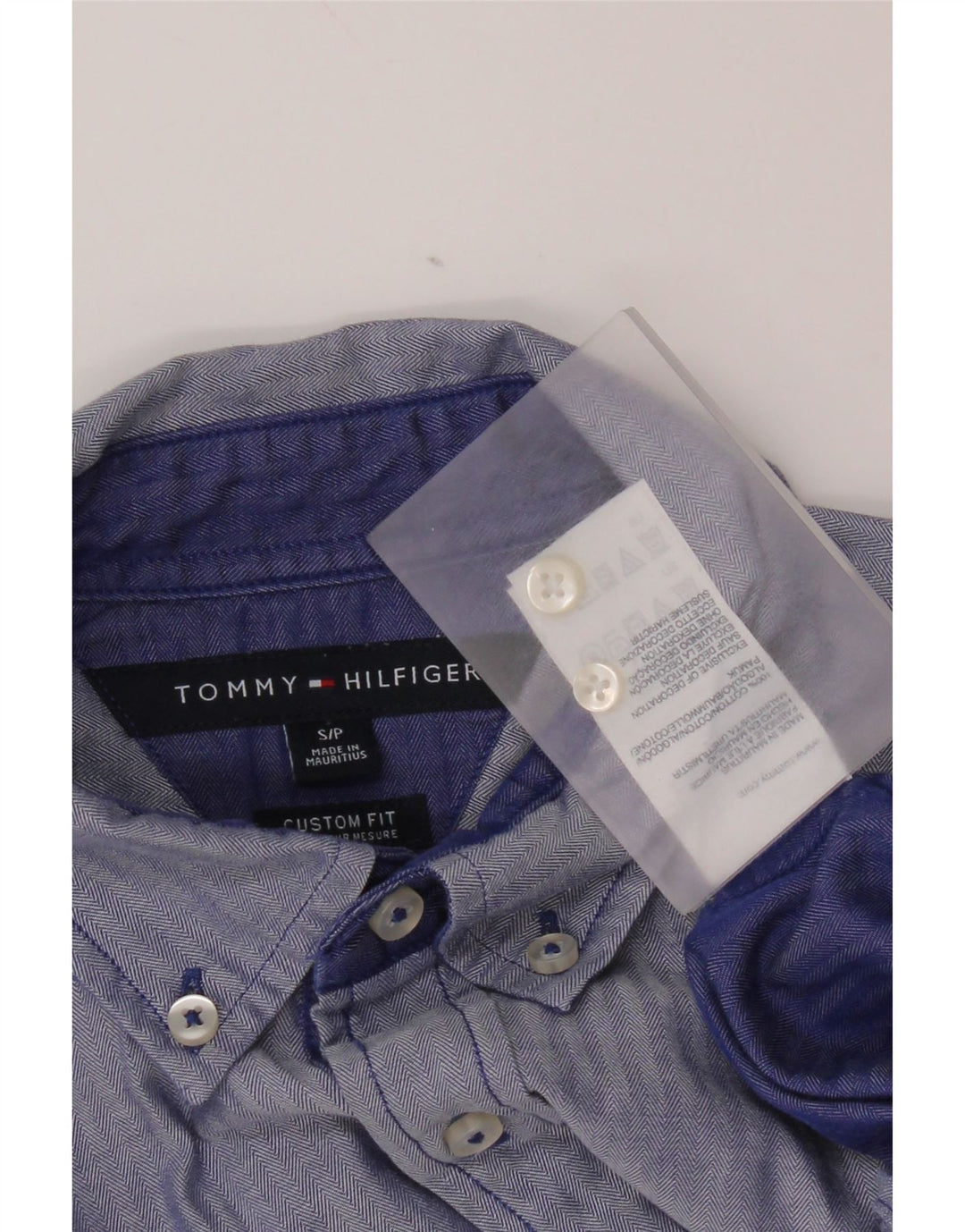 Koszula męska Tommy Hilfiger o dopasowanym kroju, mała, niebieska, bawełniana