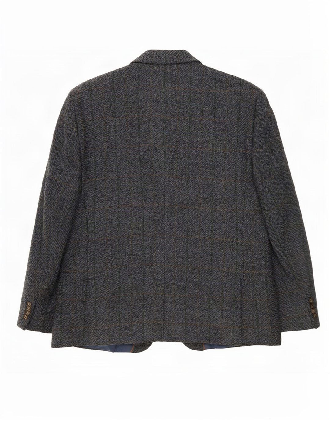 Męska marynarka zapinana na 2 guziki Harris Tweed IT 52 XL Szara wełniana kratka