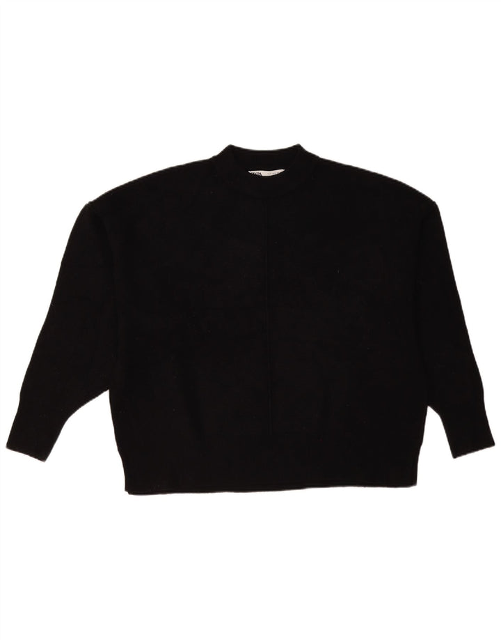 Damski sweter oversize z golfem Zara UK 10 Small Black Wiskoza