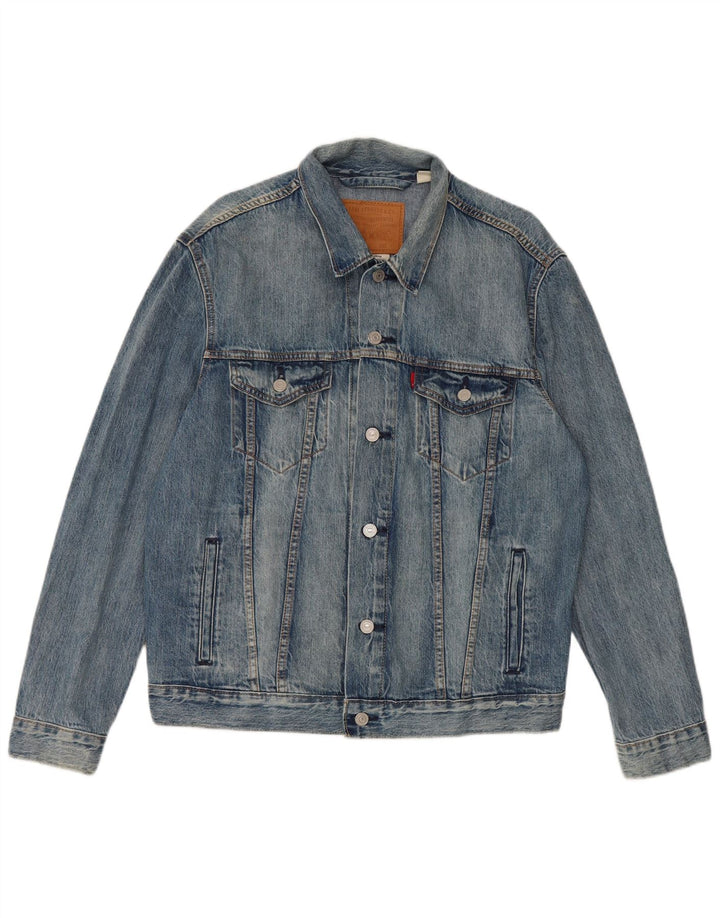 Męska kurtka dżinsowa Levi's UK 40, duża, niebieska, bawełniana