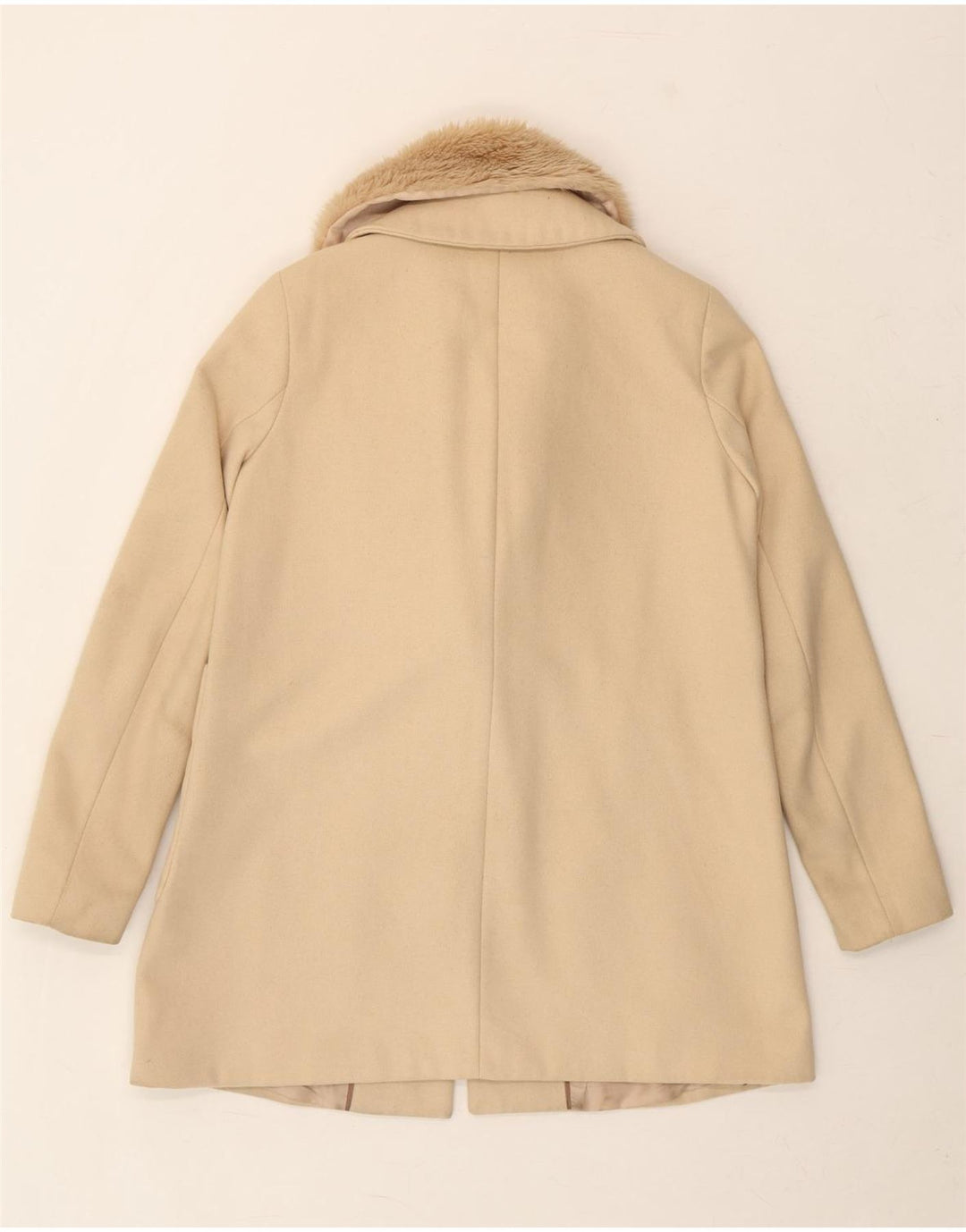 ZARA Womens Overcoat UK 6 XS Off White Vintage Zara and Second-Hand Zara from Messina Hembry 