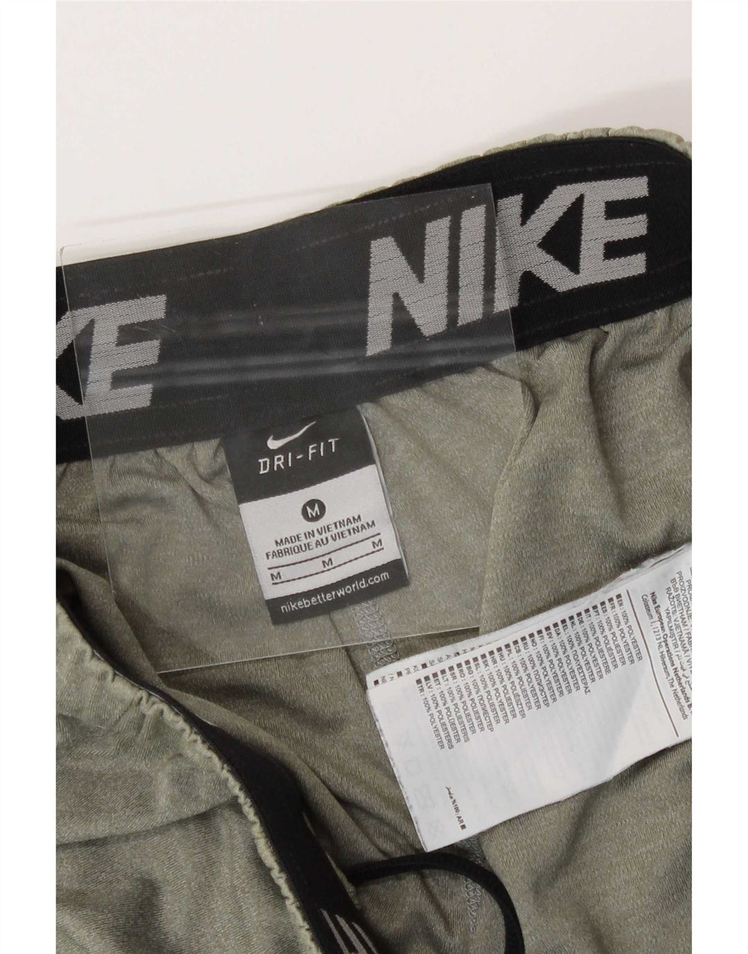 Męskie spodenki sportowe Nike Dri Fit, średni khaki, poliester