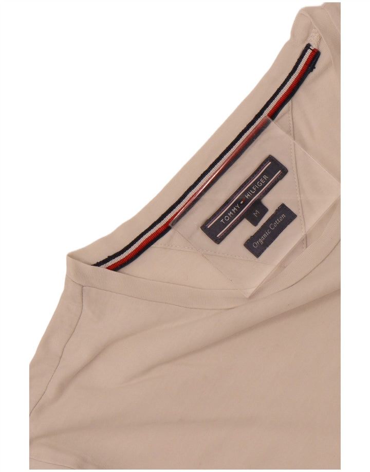 Męska koszulka z grafiką Tommy Hilfiger, średnia, biała bawełna