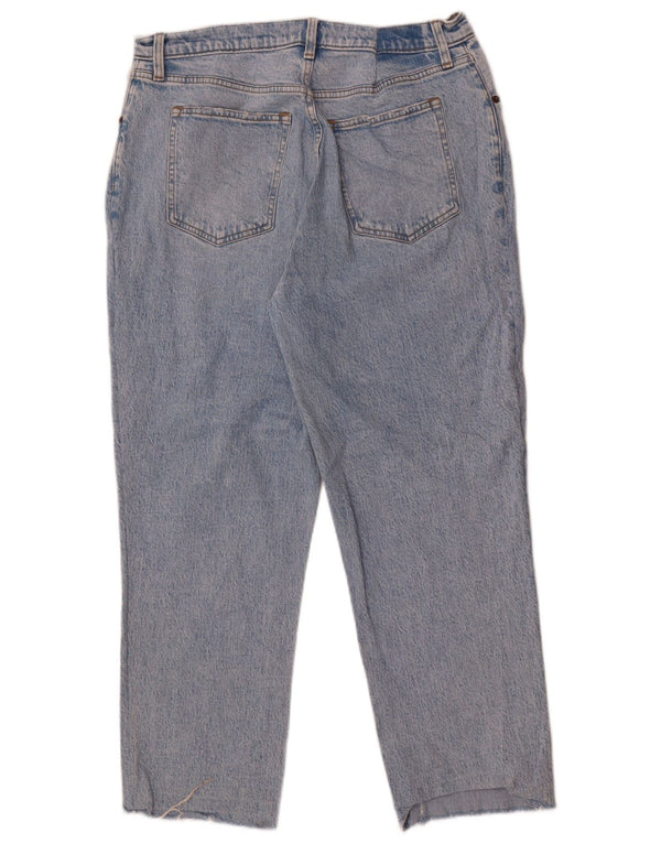 Dżinsy damskie Abercrombie & Fitch z wysokim stanem, proste US 16 2XL W33 L26 niebieskie