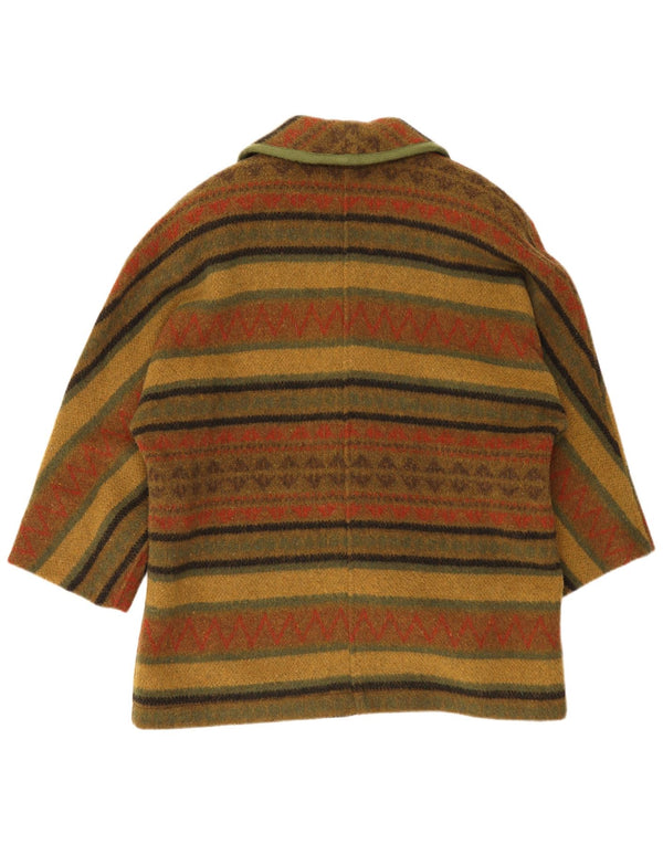 Płaszcz damski w stylu vintage UK 18 XL Khaki w paski