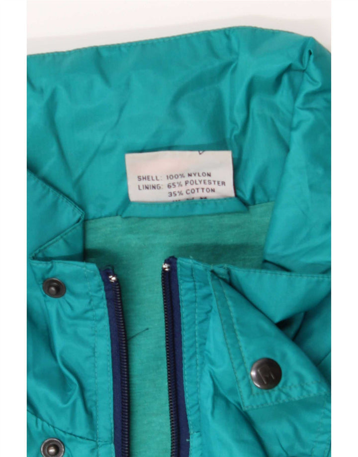 Męska kurtka dresowa z kapturem Master XL, niebieski nylon w blokach kolorów
