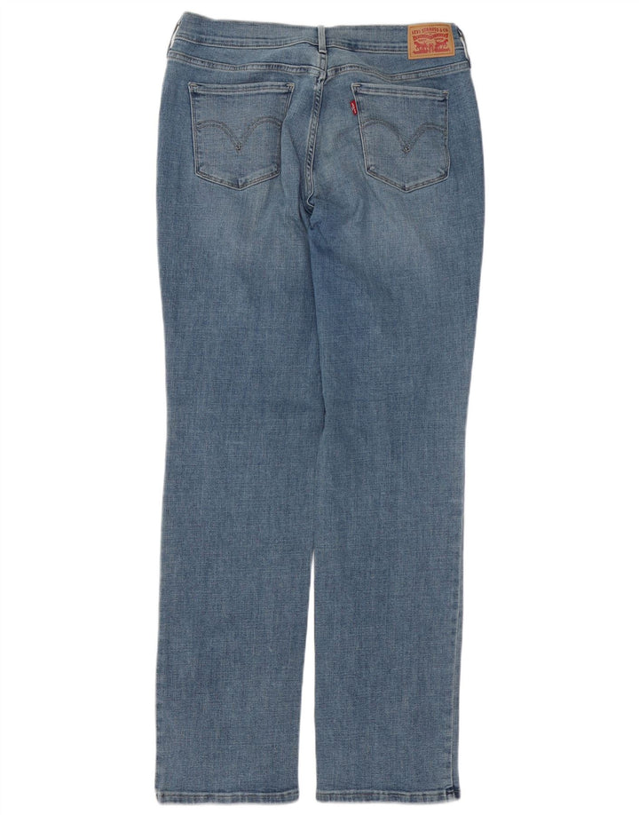 Damskie długie proste dżinsy LEVI'S US 10 Large W30 L34 Niebieska bawełna