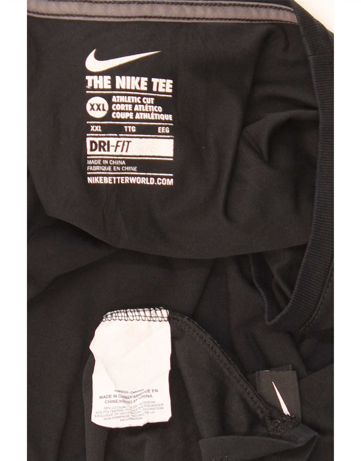 Męska koszulka t-shirt Nike Dri Fit, 2XL, czarna, bawełniana