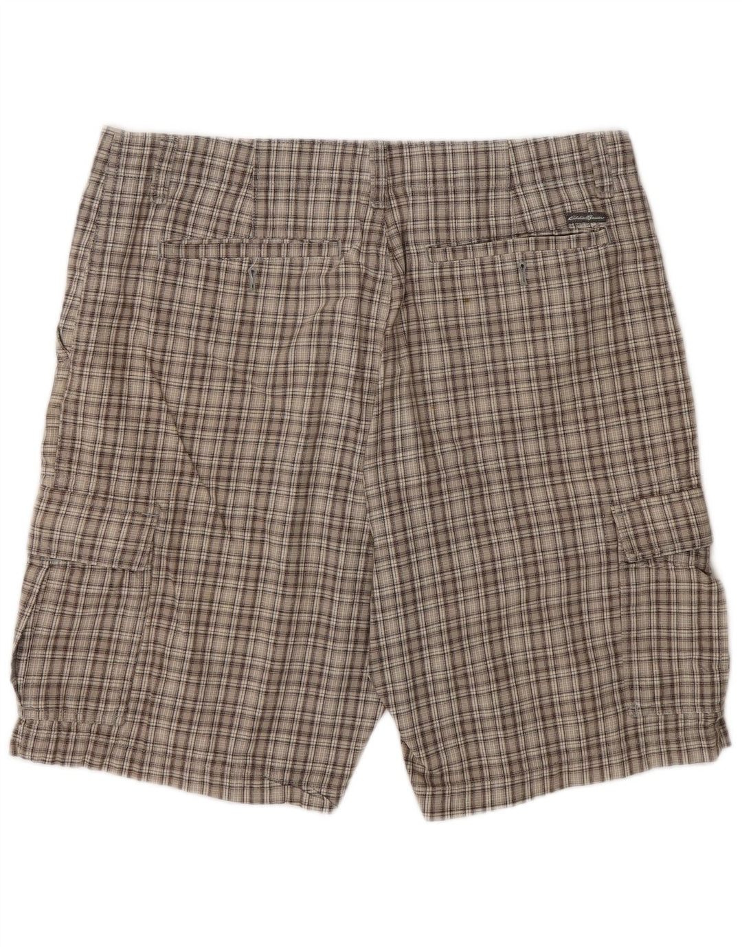 Eddie Bauer Męskie spodenki cargo, duże W35, szara krata