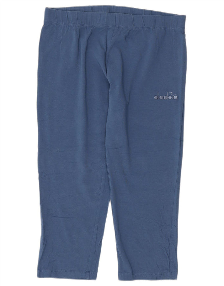 DIADORA Womens Capri Leggings UK 12 Medium  Blue