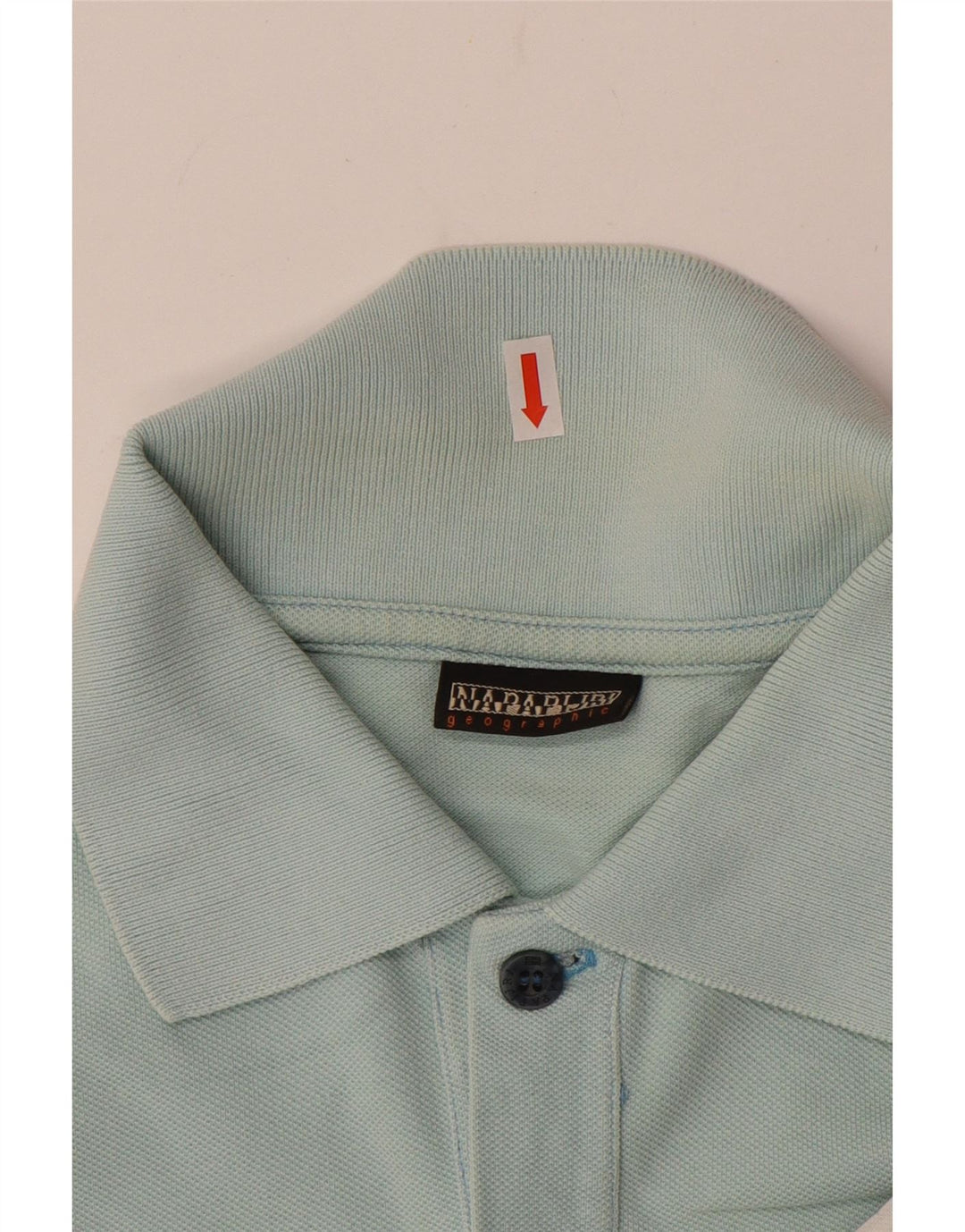 Męska koszulka polo NAPAPIJRI Geographic, mała, niebieska, bawełniana w bloki kolorów